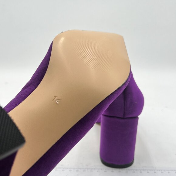 YDN Purple Block Heel Women's Shoes - Picture 5 of 7